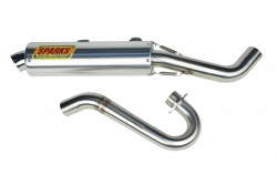 Sparks Racing X-6 Stainless Steel Race Core Exhaust System Yamaha YFZ 450R and 450X