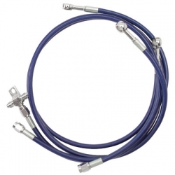 Streamline Front Steel Braided Brake Line Standard Length Blue Suzuki Z 400