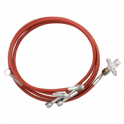 Streamline Front Steel Braided Brake Line Red Honda TRX 250R