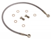 Tusk Rear ATV Steel Braided Brake Line Standard Silver Suzuki Z 400 2003-2008