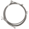 Streamline Front Steel Braided Brake Line Silver Yamaha Rhino 700 FI