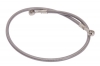 Streamline Rear Steel Braided Brake Line Silver Yamaha Rhino 700 FI