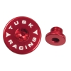 Tusk Billet Aluminum Engine Plug Kit Red Honda TRX 400EX and 400X